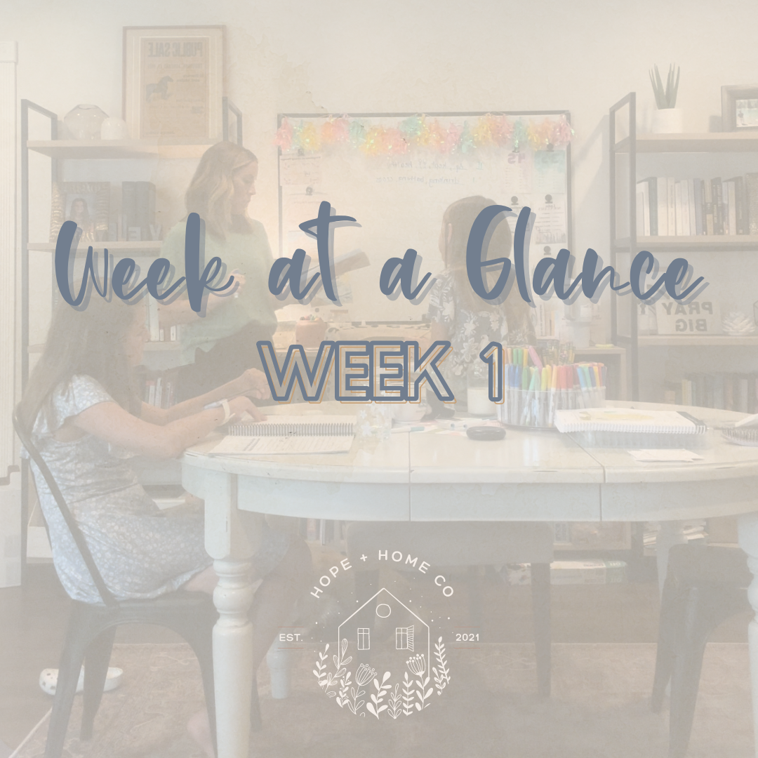 Week at a Glance | Week 1