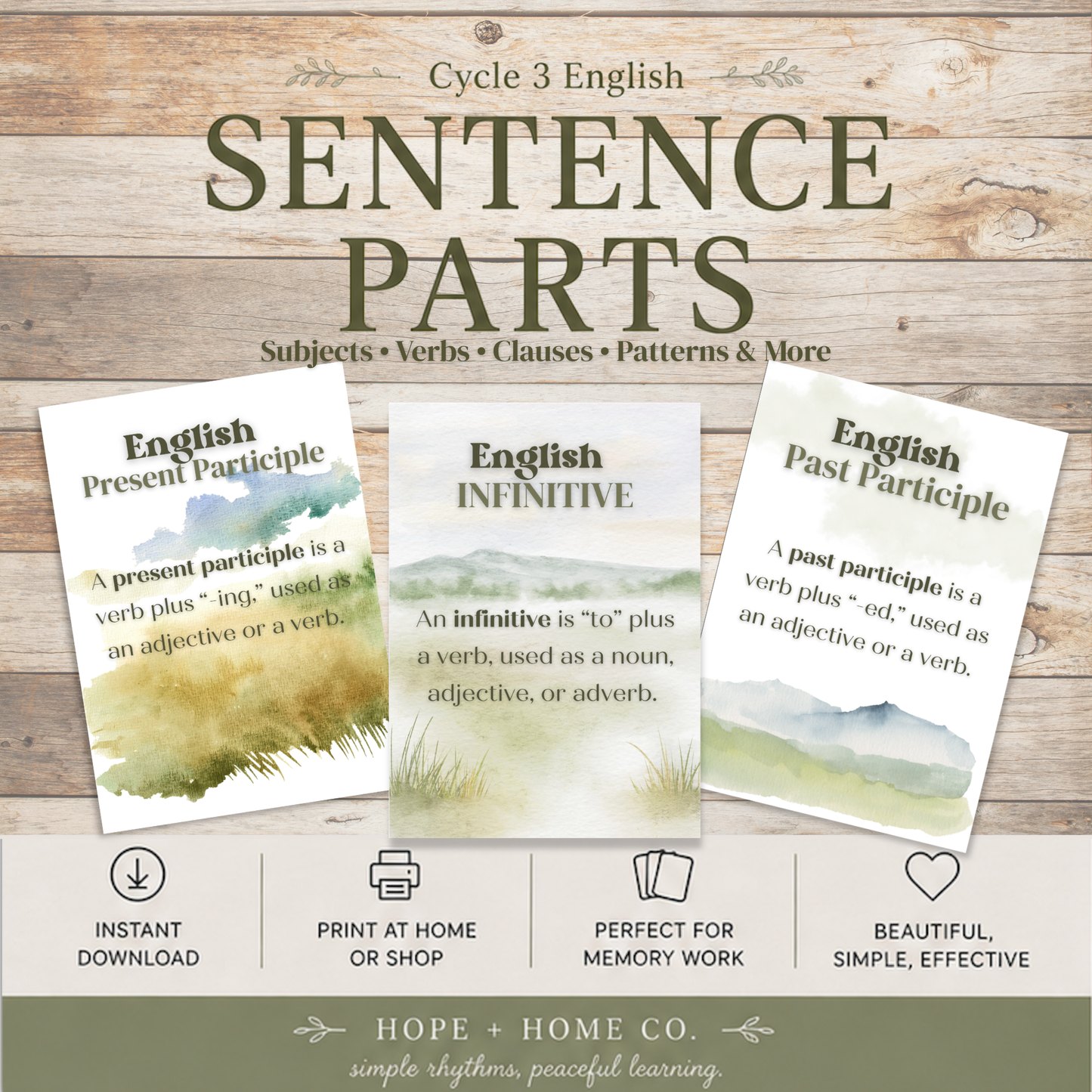 English Memory Cards | Cycle 3