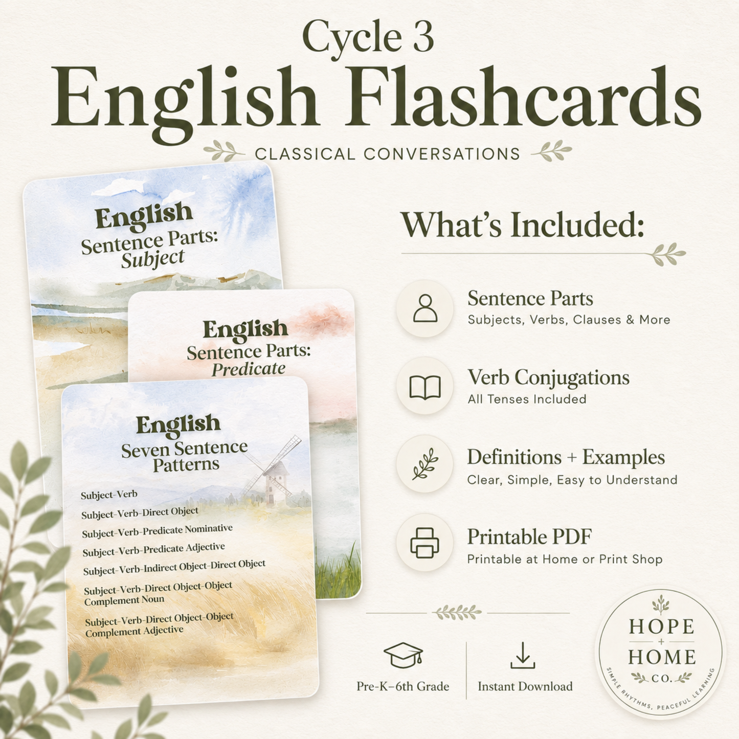 English Memory Cards | Cycle 3