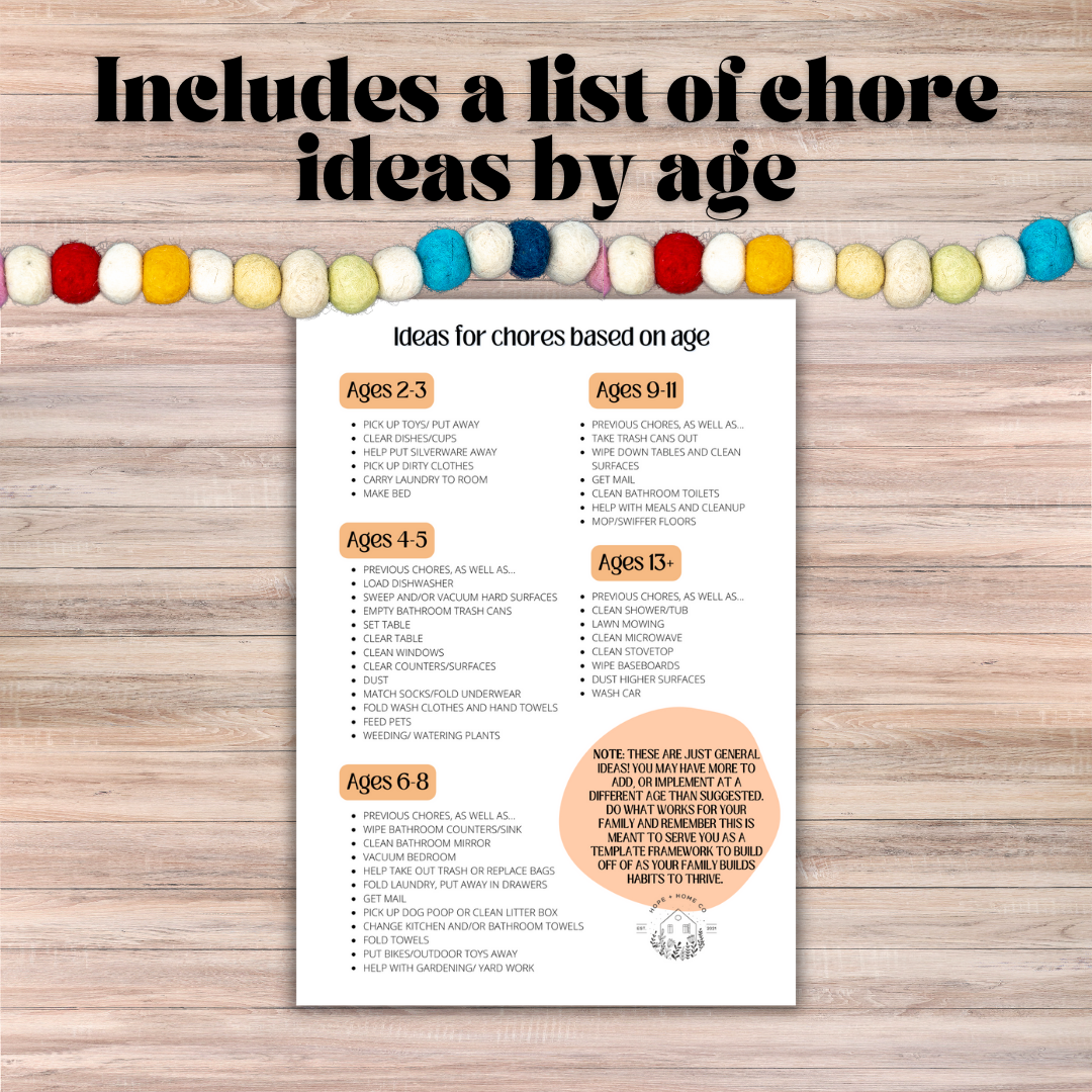 Chore Chart Template