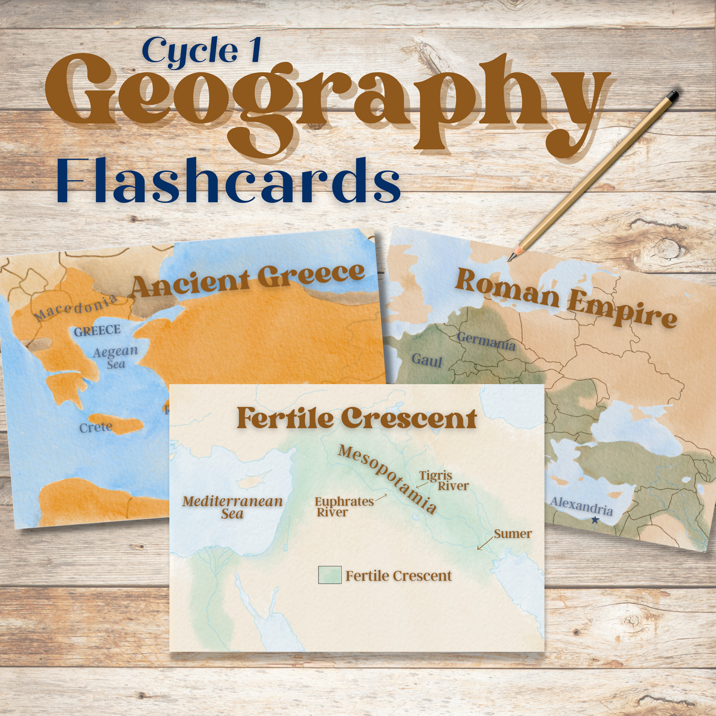 Cycle 1 Geography Flashcards | Ancient Maps