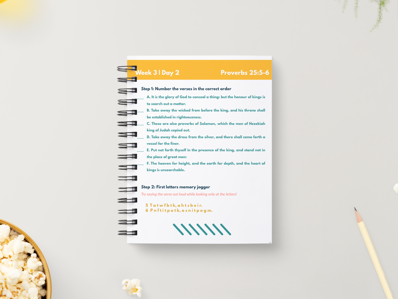 Proverbs 25 | Scripture Memorization Workbook