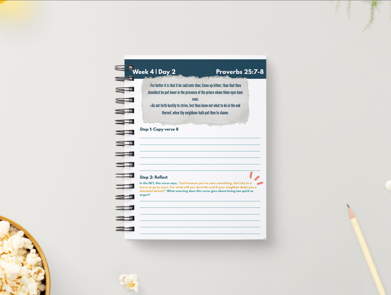 Proverbs 25 | Scripture Memorization Workbook