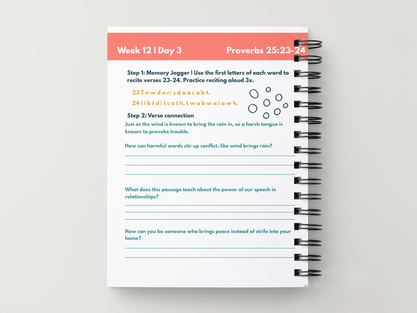 Proverbs 25 | Scripture Memorization Workbook