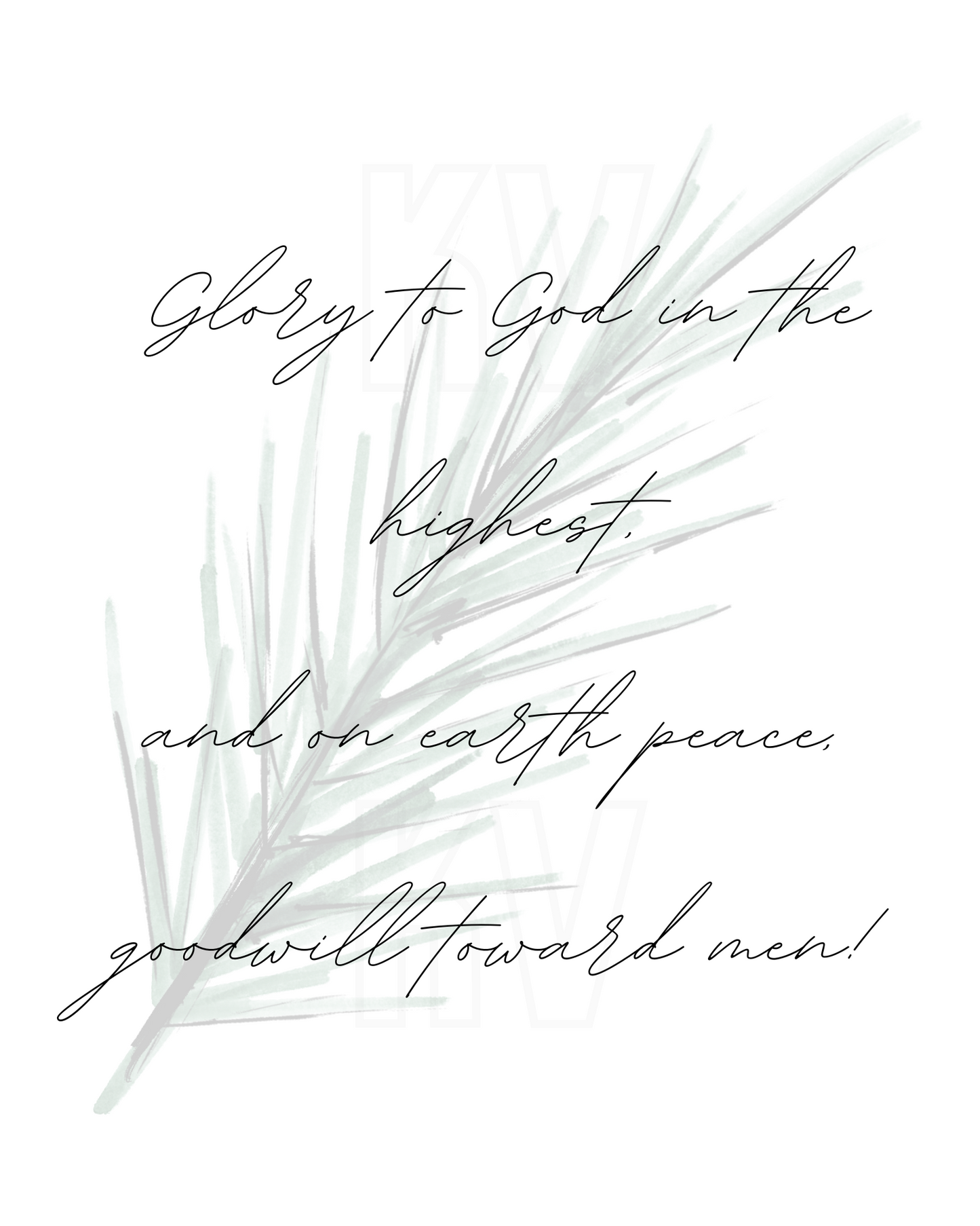 Glory to God in The Highest | Christmas Printable