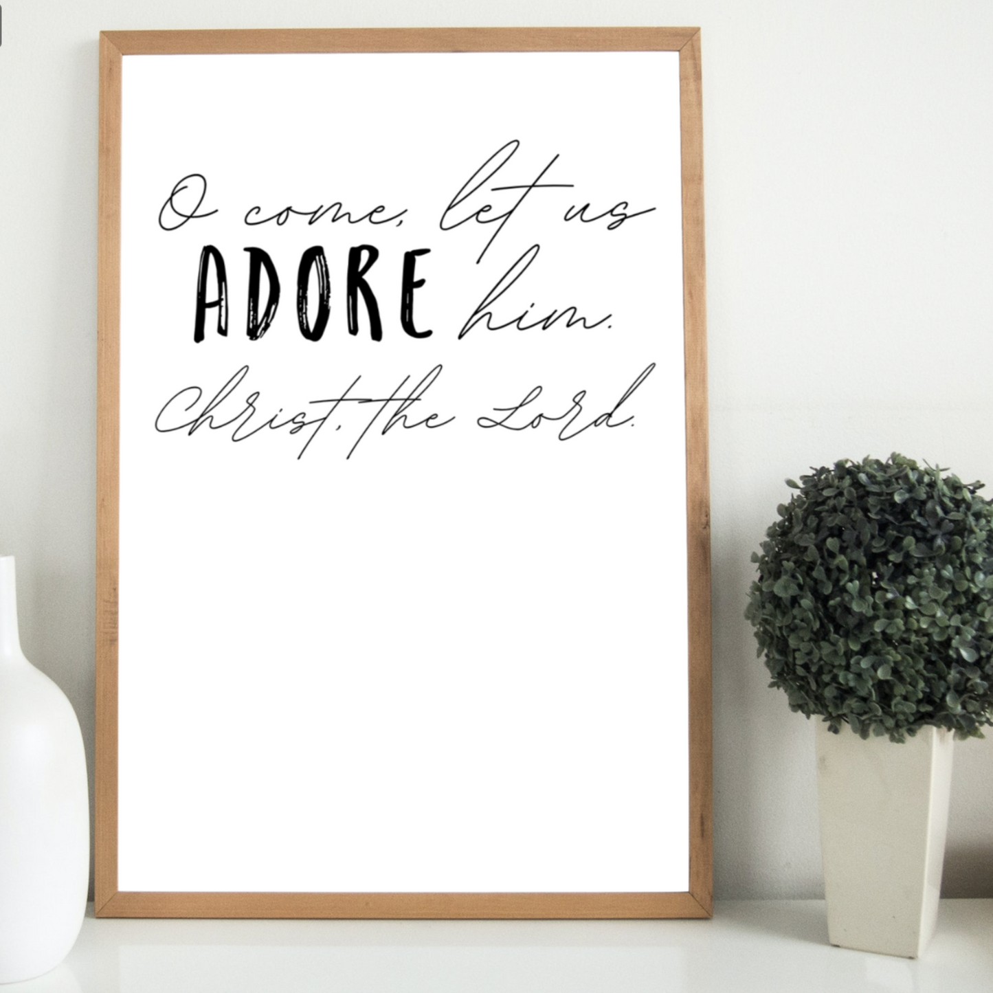 Oh Come, Let Us Adore Him | Christmas Printable