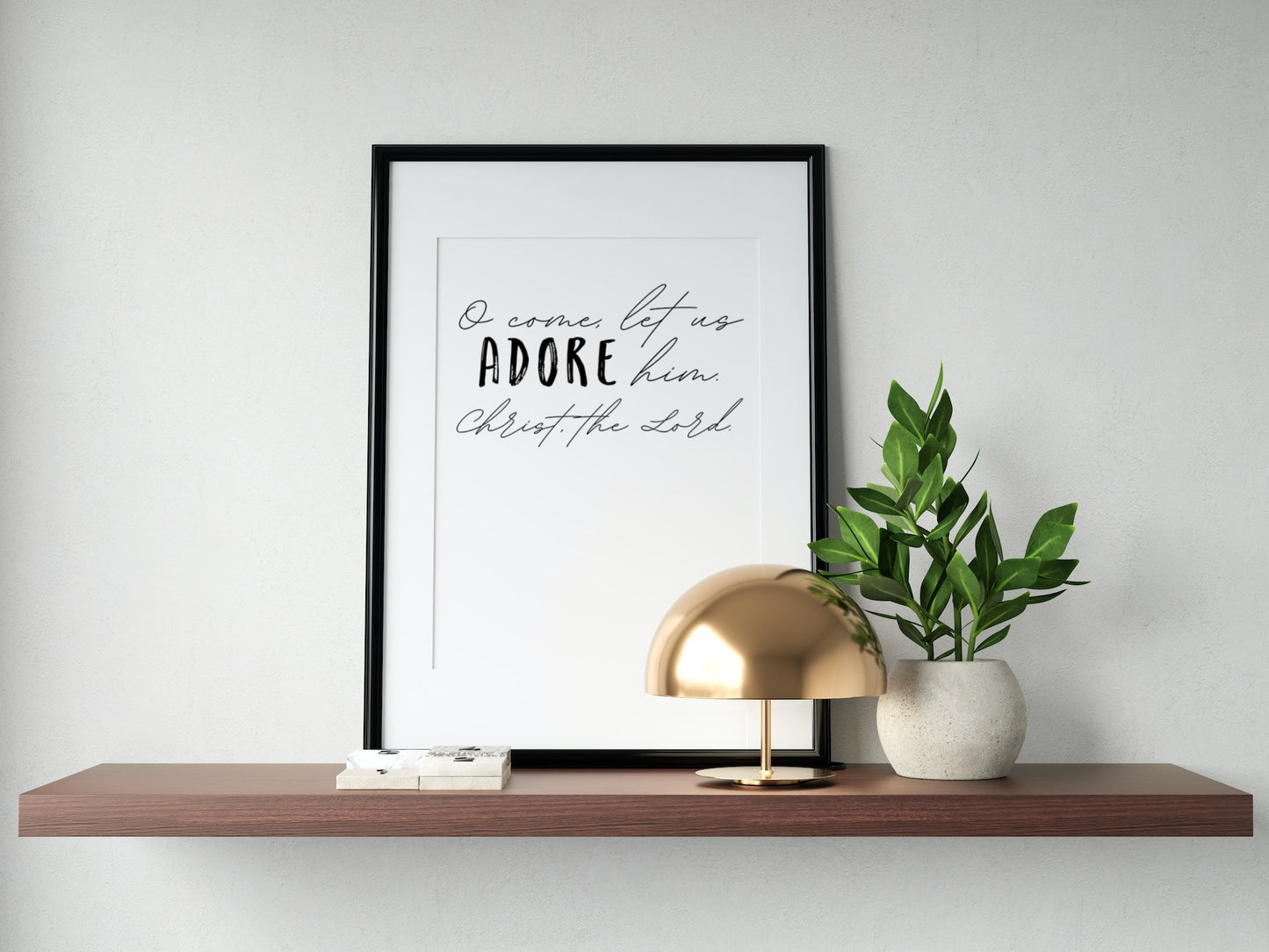 Oh Come, Let Us Adore Him | Christmas Printable